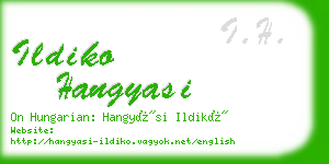 ildiko hangyasi business card